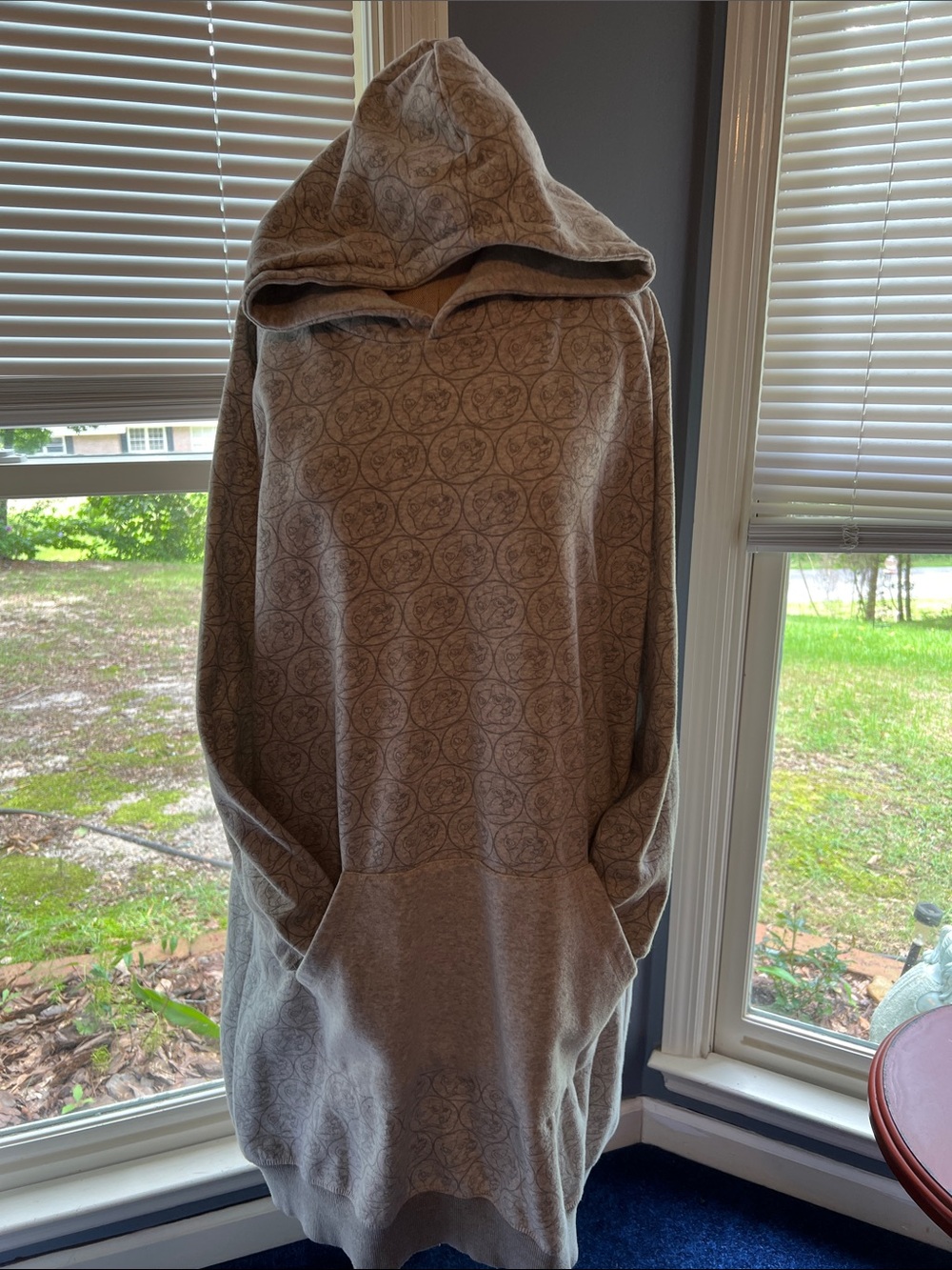 Bucc-ee’s Women's gray branded Pattern Hooded Sweatshirt dress
